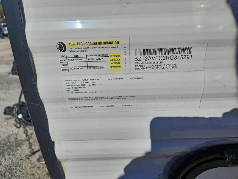 2024 Avenger Travel Trailer