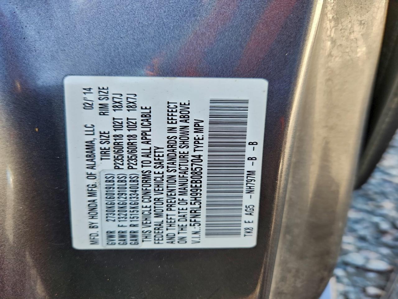2014 Honda Odyssey Touring