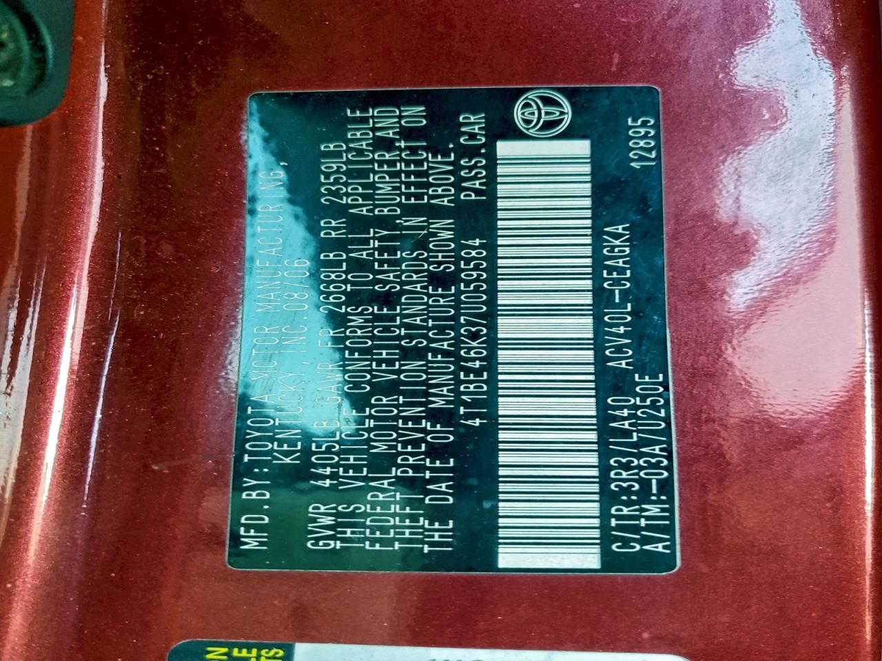 2007 Toyota Camry ce