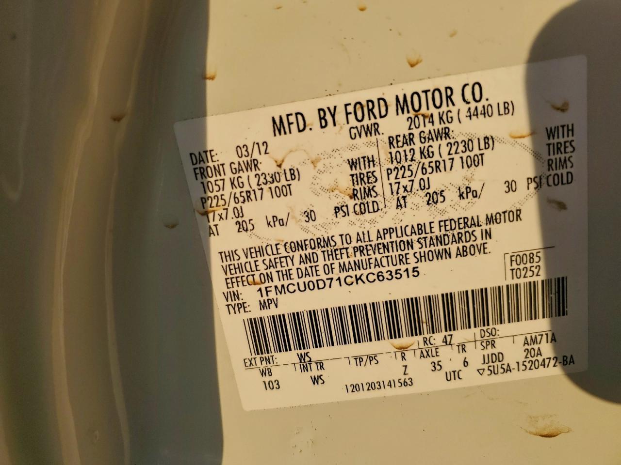 2012 Ford Escape xlt