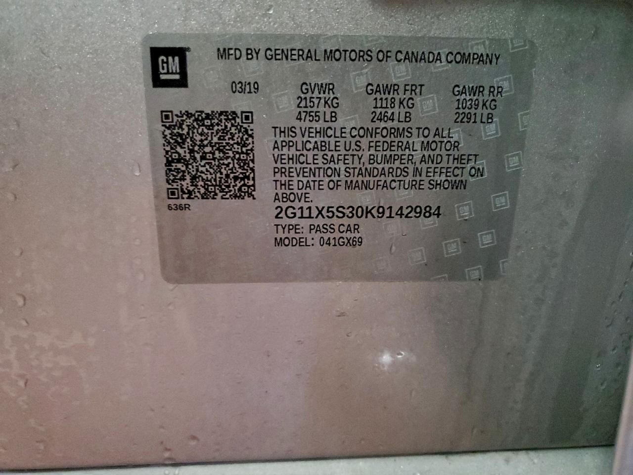 2019 Chevrolet Impala ls