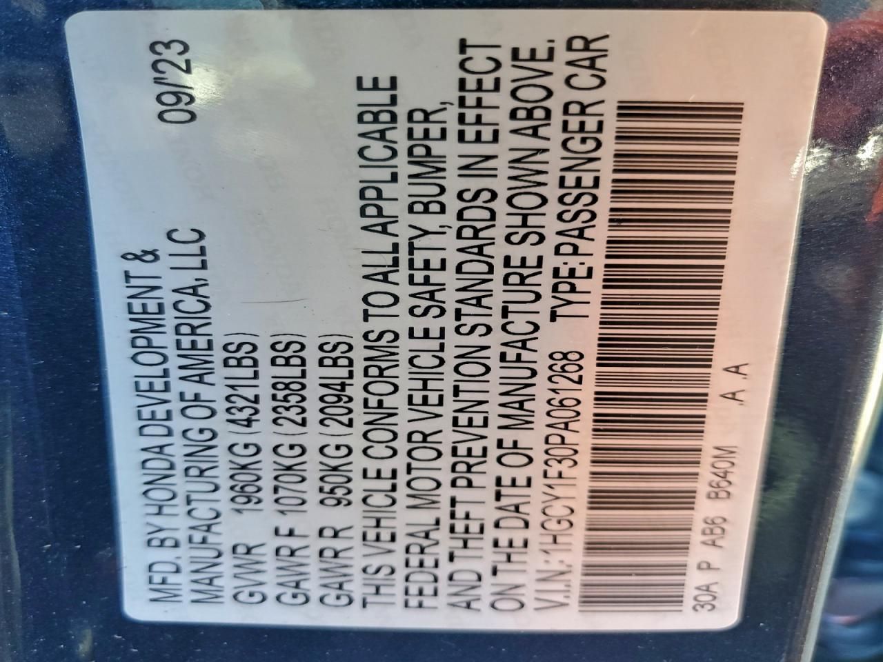 2023 Honda Accord ex