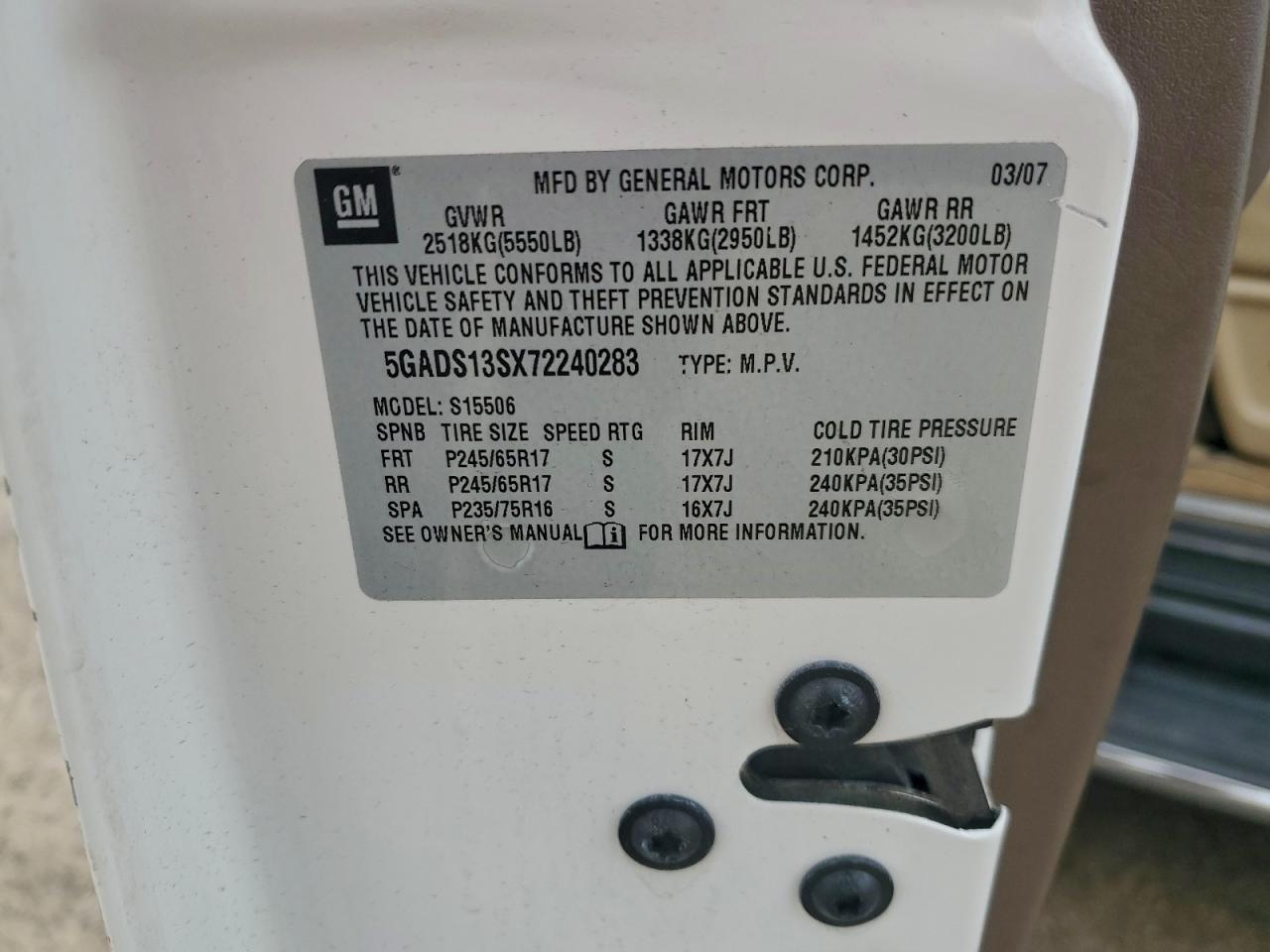 2007 Buick Rainier cxl