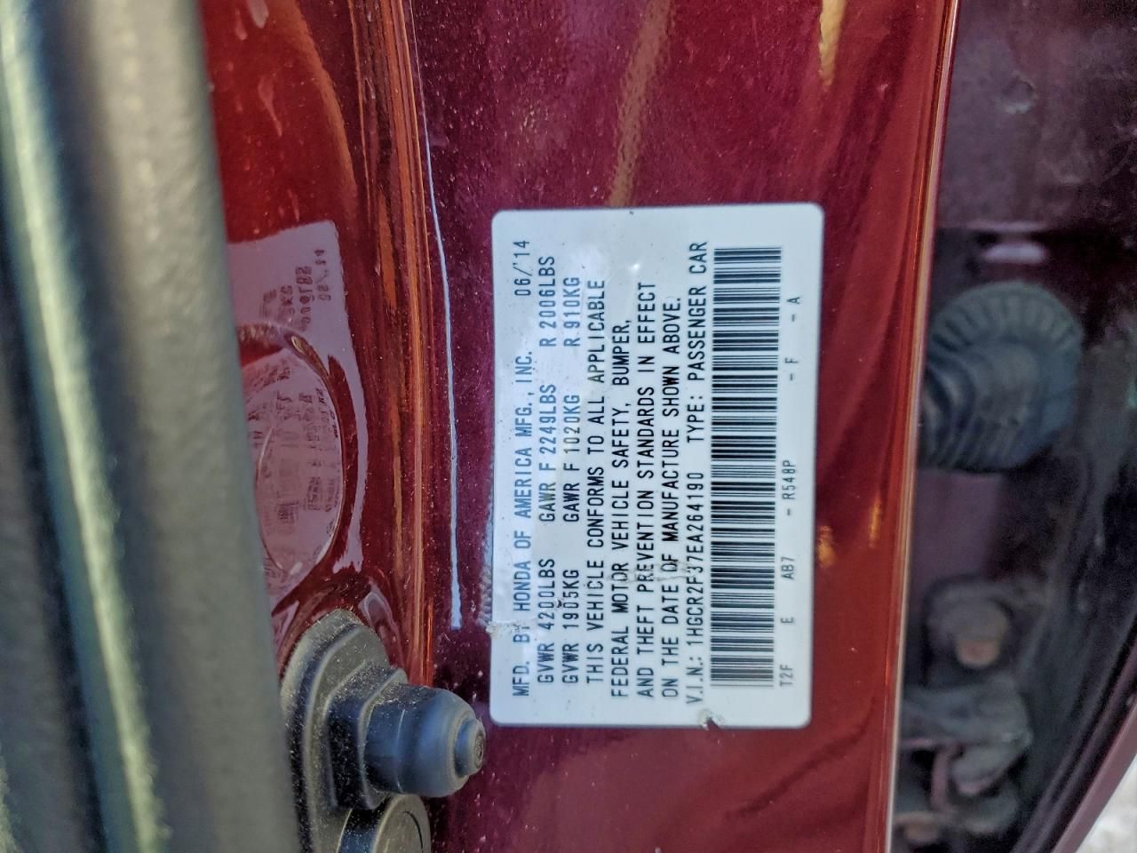 2014 Honda Accord lx