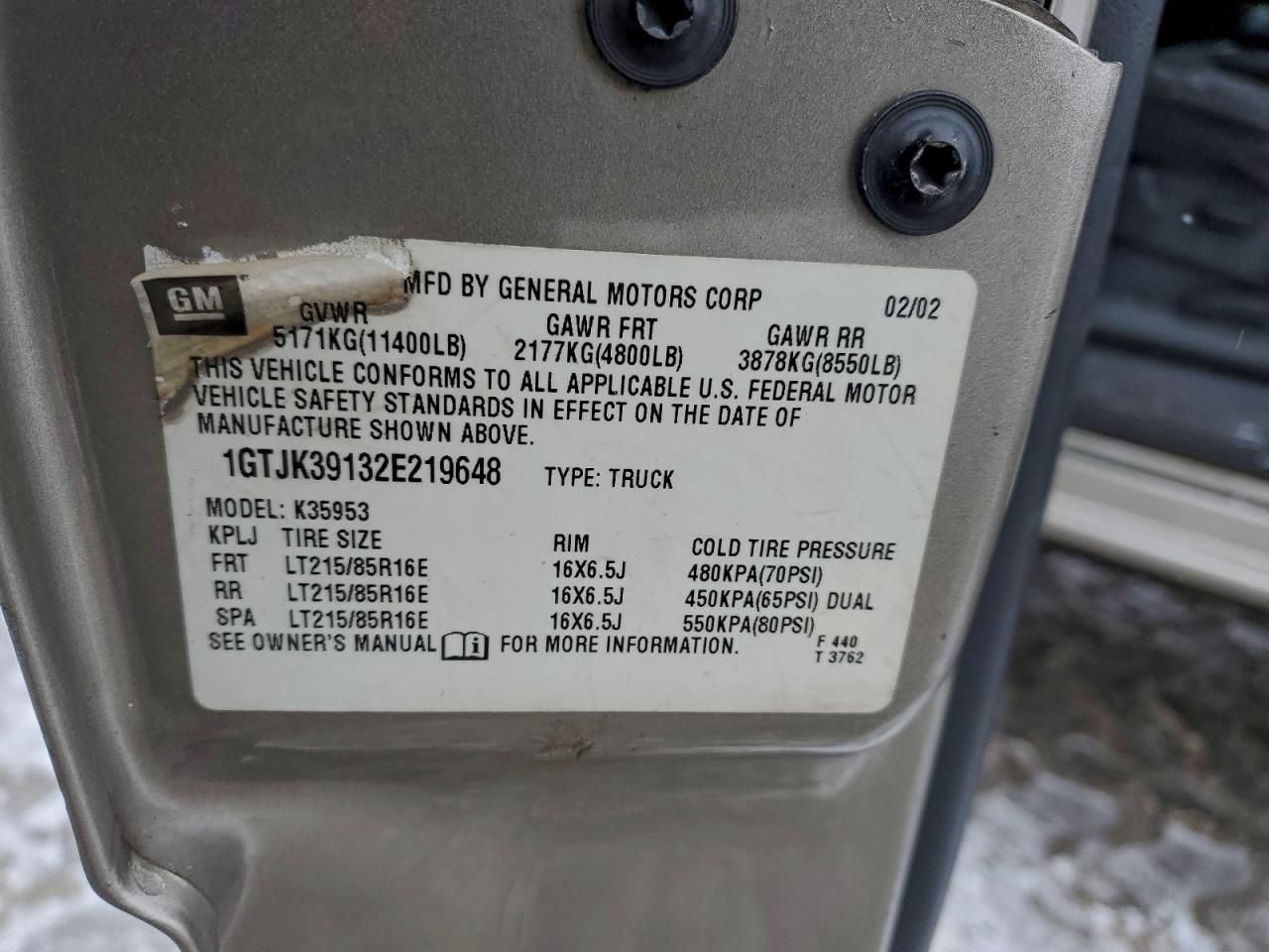 2002 GMC New Sierra K3500