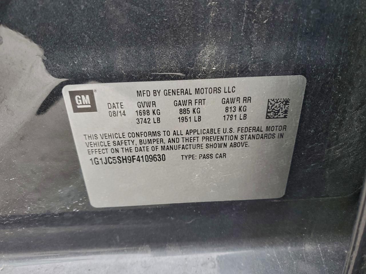 2015 Chevrolet Sonic lt