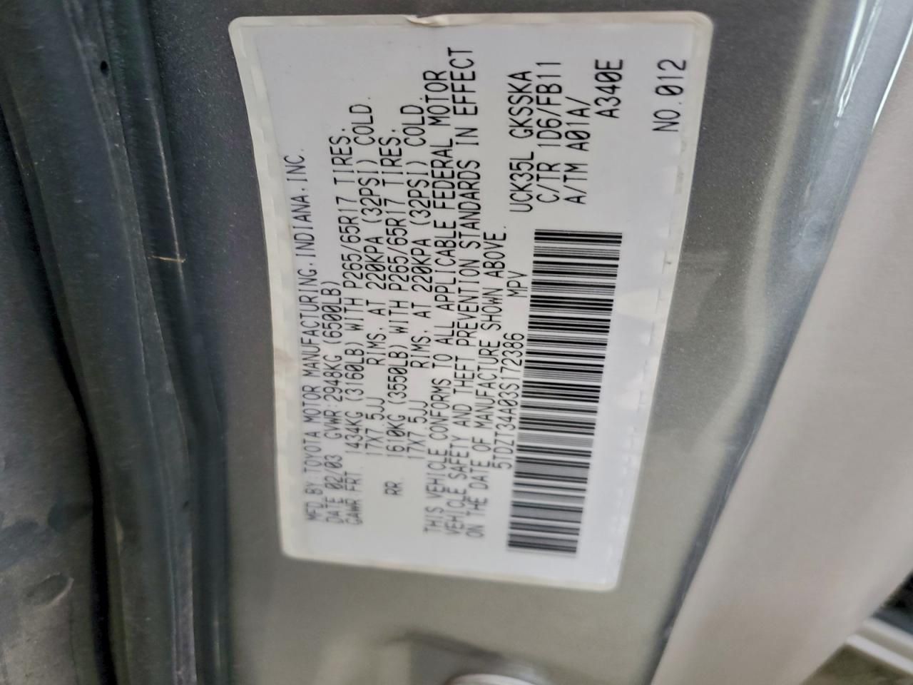 2003 Toyota Sequoia SR5