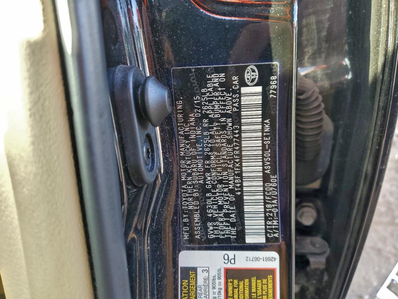 2015 Toyota Camry le