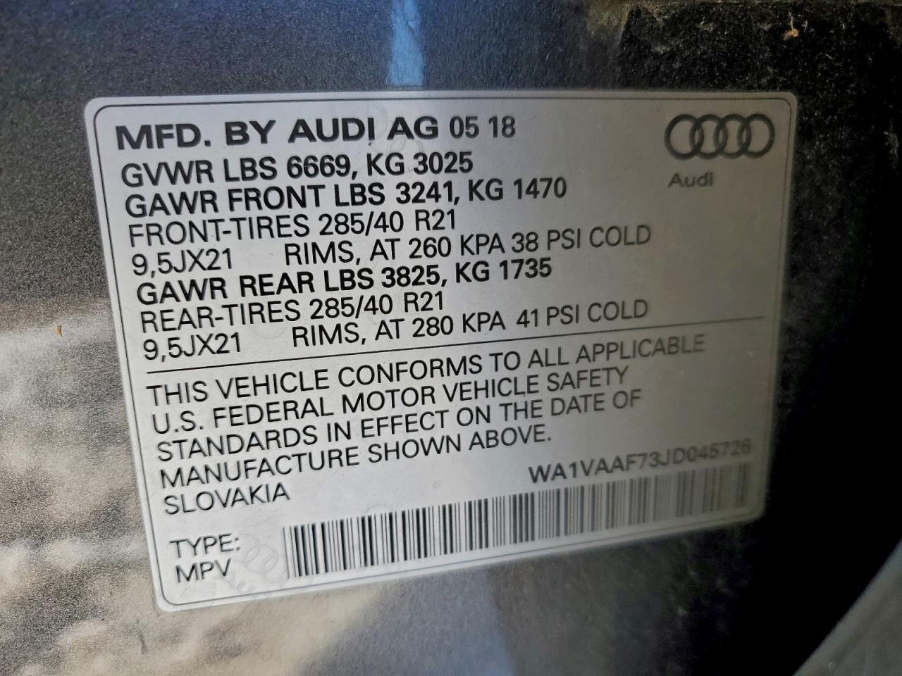 2018 Audi Q7 Prestige