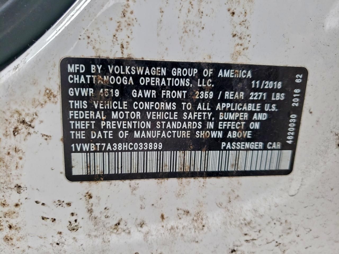 2017 Volkswagen Passat se