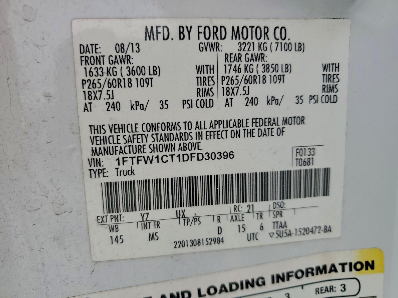 2013 Ford F150 Supercrew