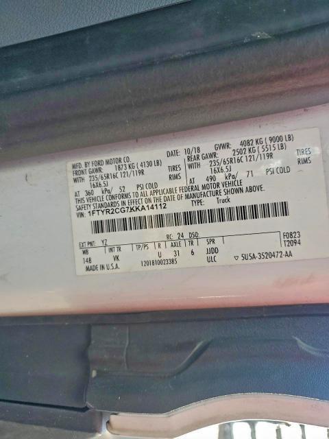 2019 Ford Transit 250 Delivery Van