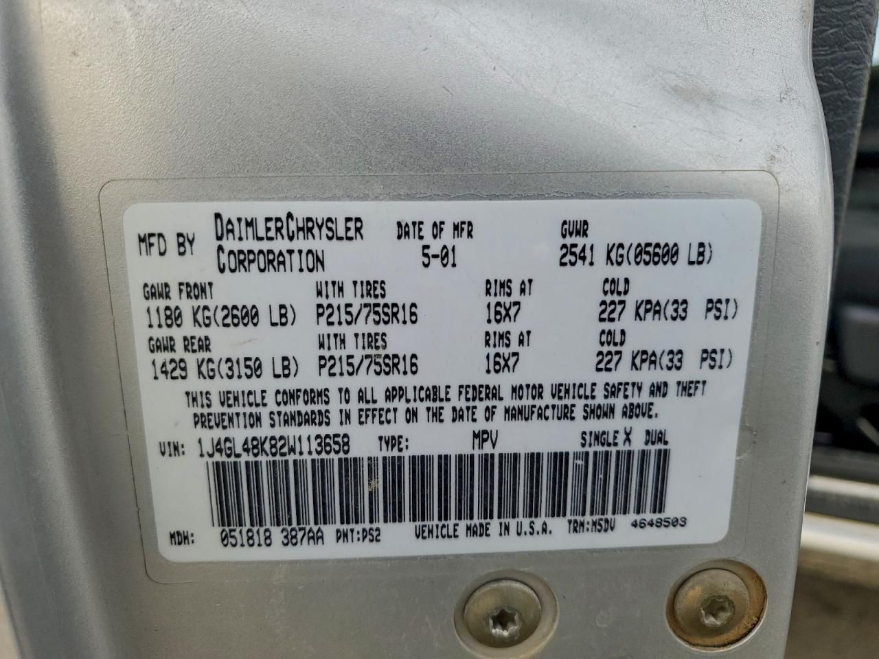 2002 Jeep Liberty Sport