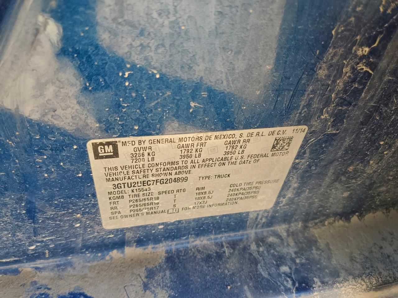 2015 GMC Sierra K1500 SLE
