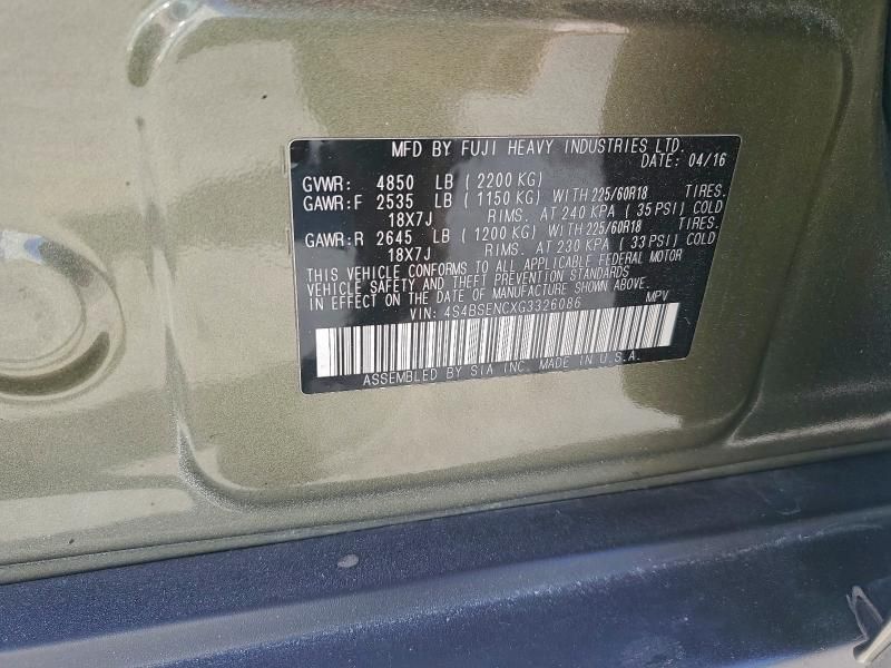 2016 Subaru Outback 3.6r Limited