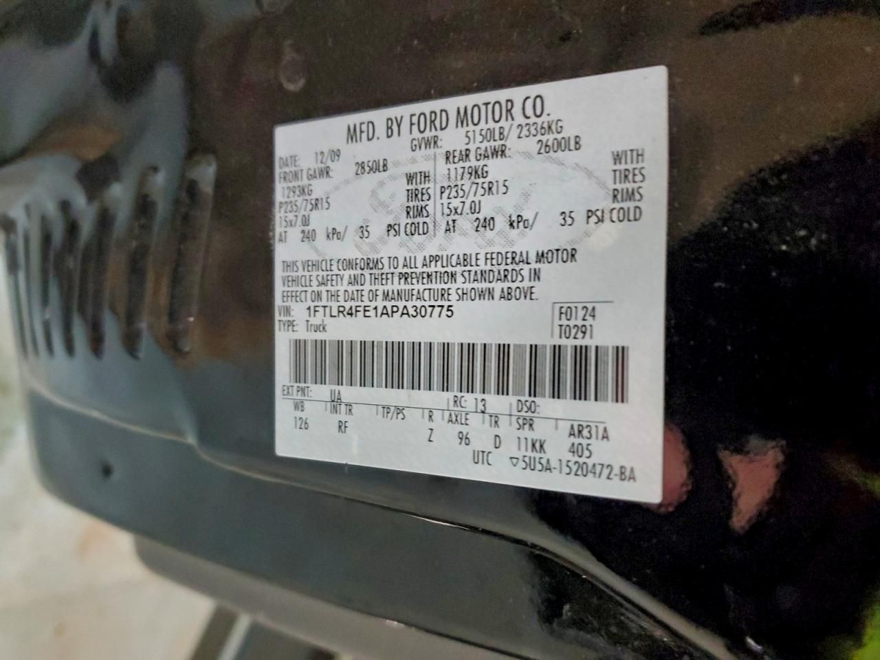 2010 Ford Ranger Super cab