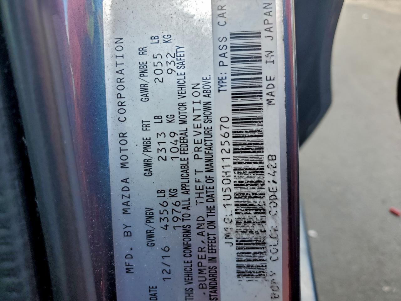 2017 Mazda 6 Sport