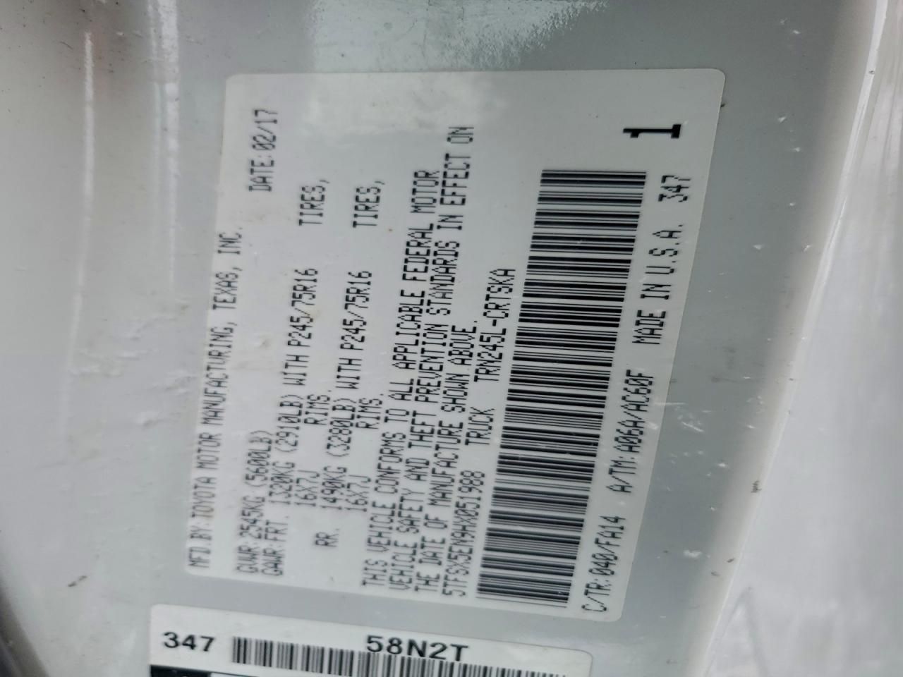 2017 Toyota Tacoma Access Cab