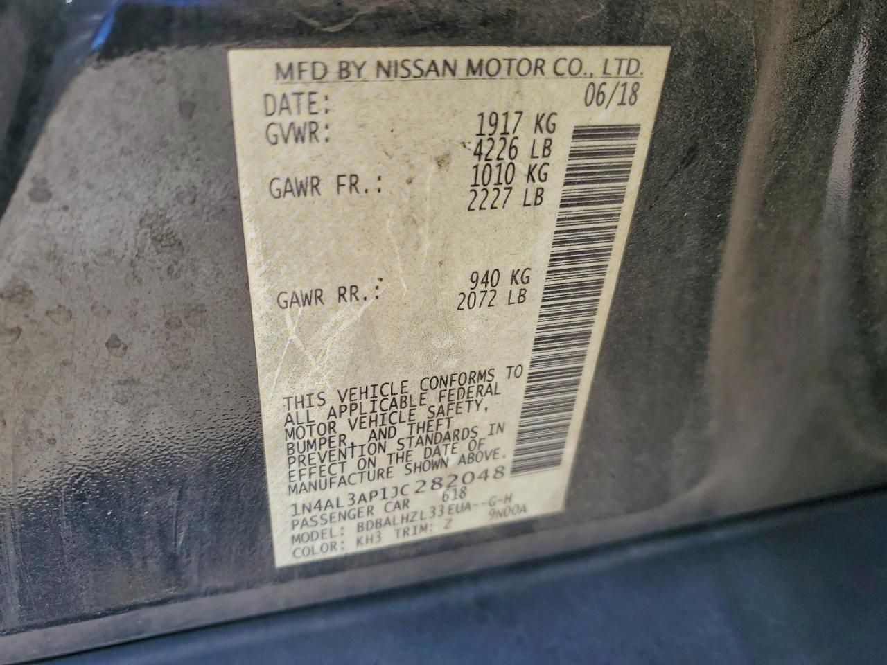 2018 Nissan Altima 2.5