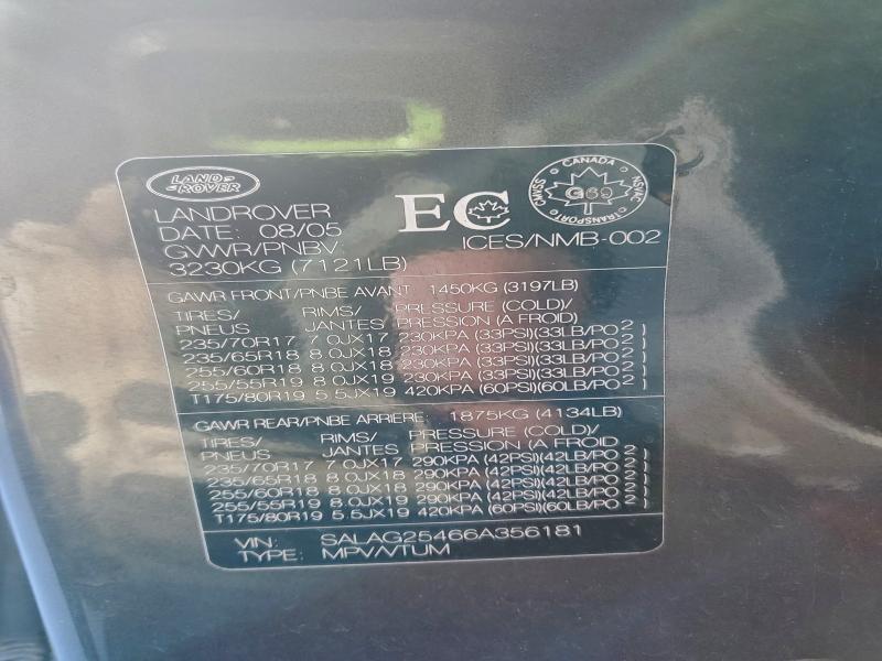 2006 Land Rover LR3 hse