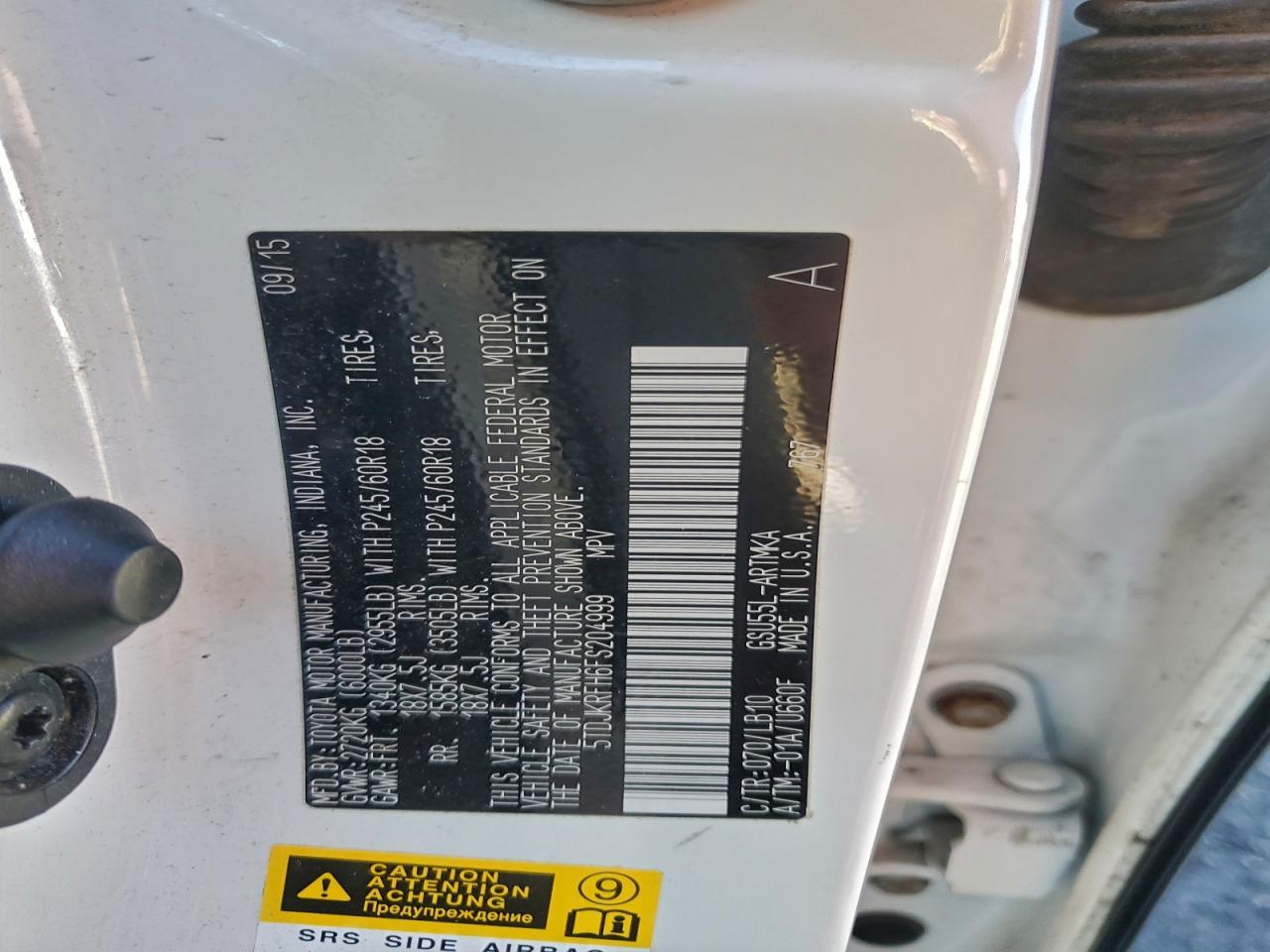 2015 Toyota Highlander xle