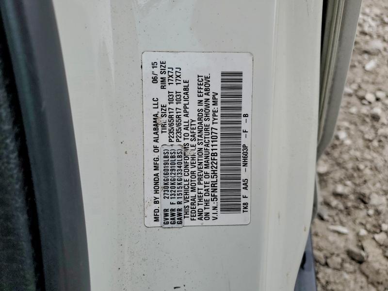 2015 Honda Odyssey lx