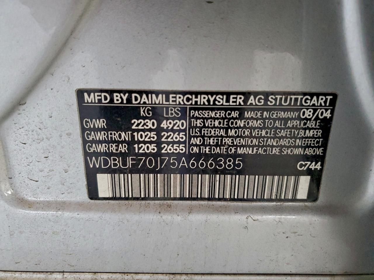 2005 Mercedes-Benz E 500