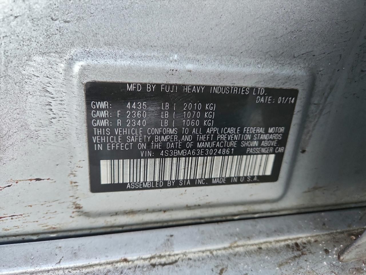 2014 Subaru Legacy 2.5i