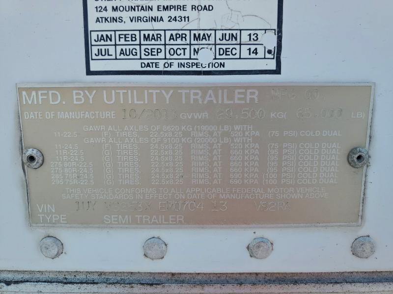 1984 MFG 2014 Utility VS2RA Refrigerated Van Trailer