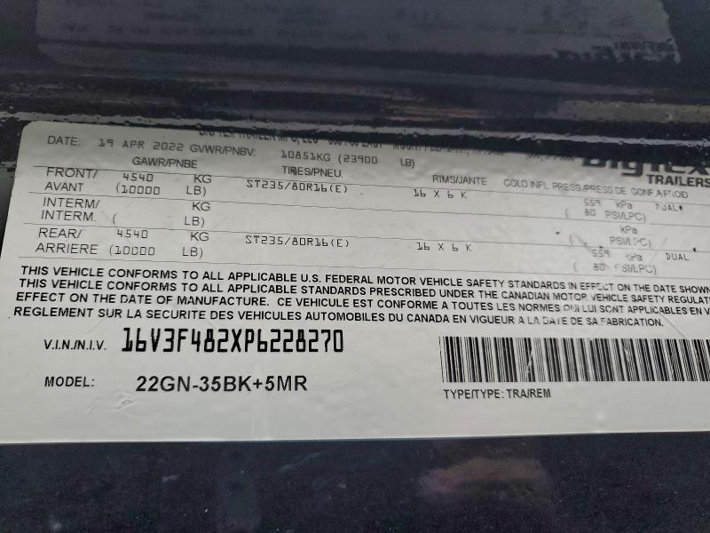 2022 Big Tex 22GN-35BK+5MR Equipment Trailer