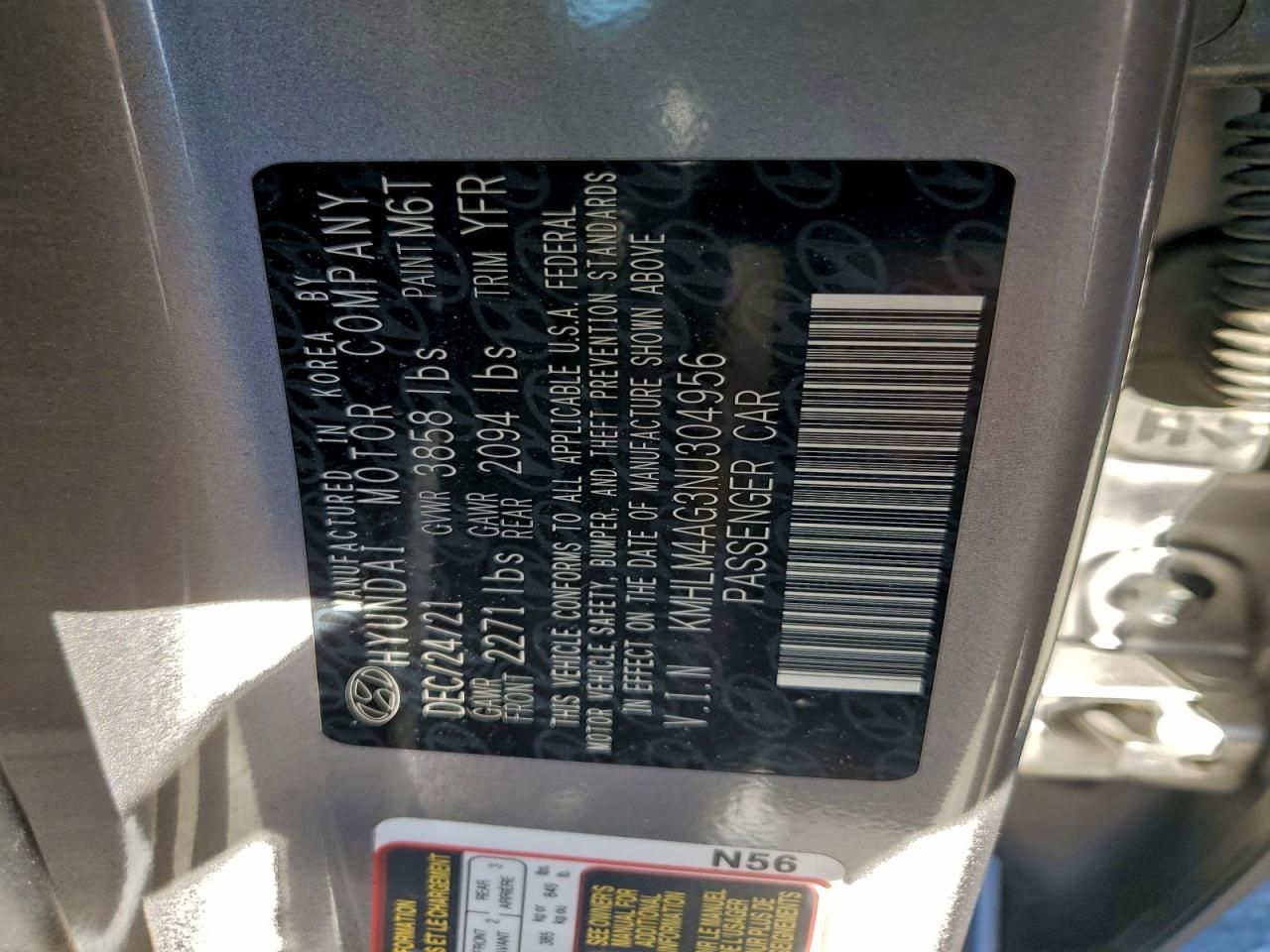 2022 Hyundai Elantra sel