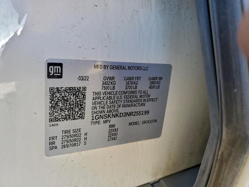 2022 Chevrolet Tahoe K1500 lt