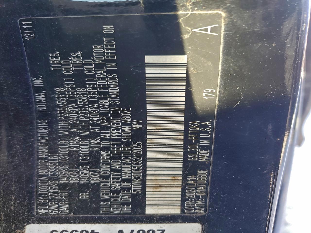 2012 Toyota Sienna xle