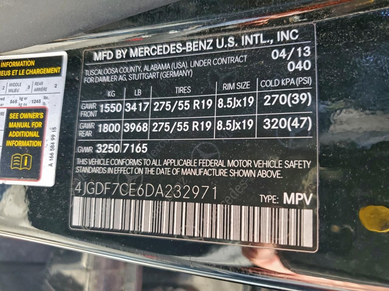 2013 Mercedes-Benz Gl 450 4matic