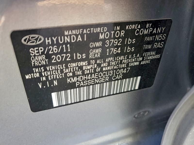 2012 Hyundai Elantra gls