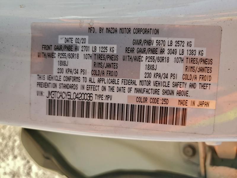 2020 Mazda Cx-9 Touring