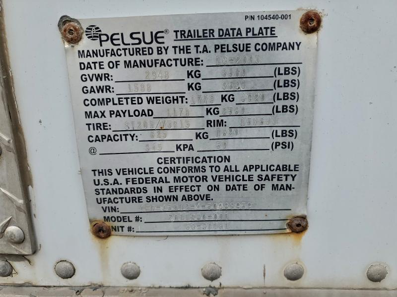 2005 Pelsue 2011sbc-001 Fiber Optic Splicing Trailer