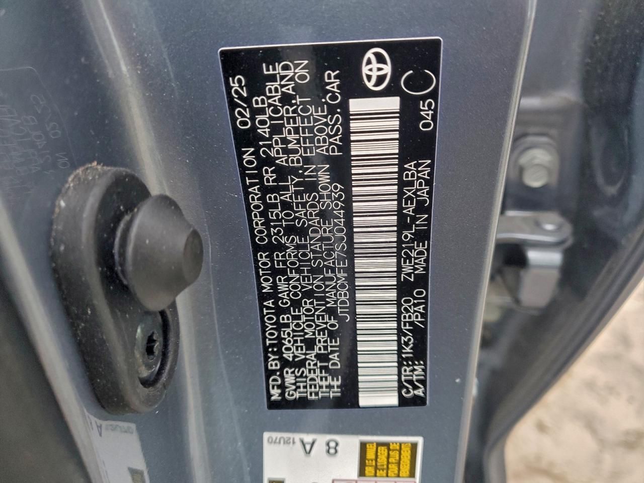 2025 Toyota Corolla le