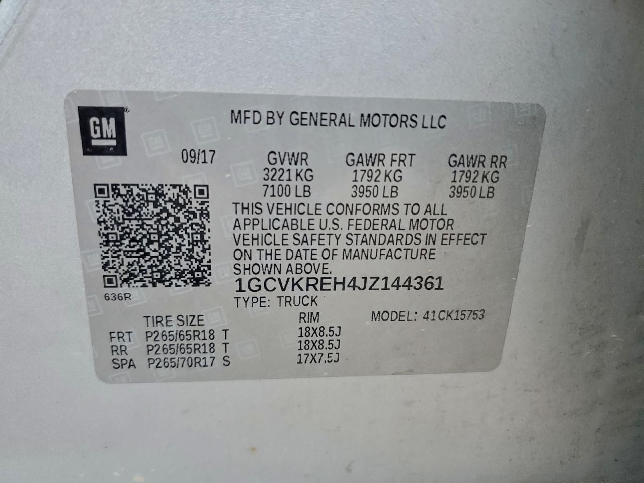 2018 Chevrolet Silverado K1500 lt