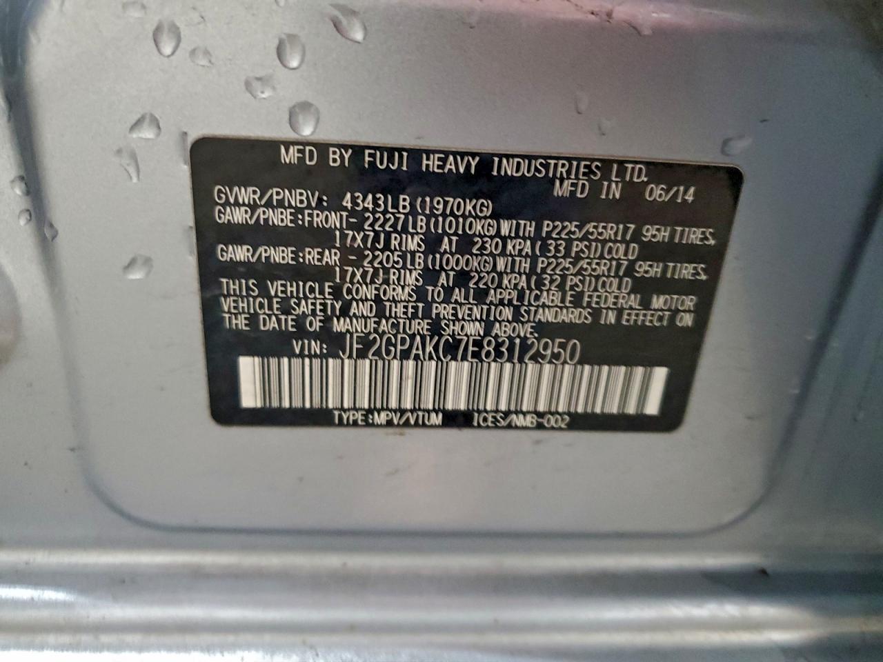2014 Subaru Xv Crosstrek 2.0 Limited