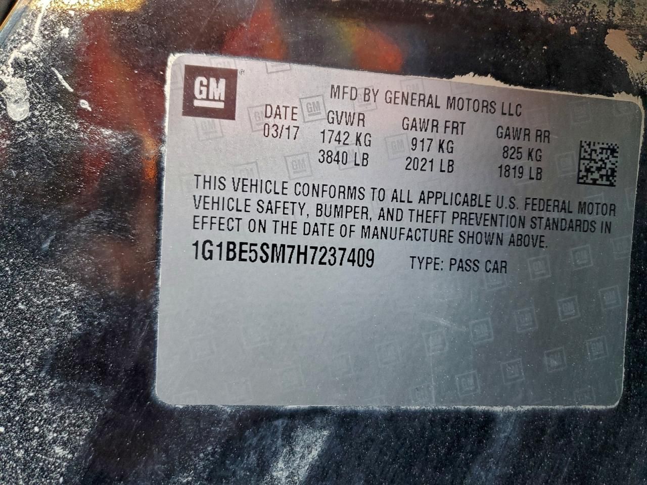 2017 Chevrolet Cruze lt