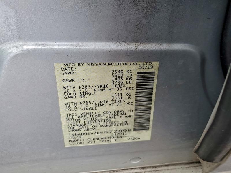 2019 Nissan Frontier s