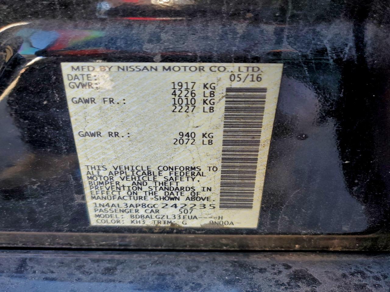2016 Nissan Altima 2.5