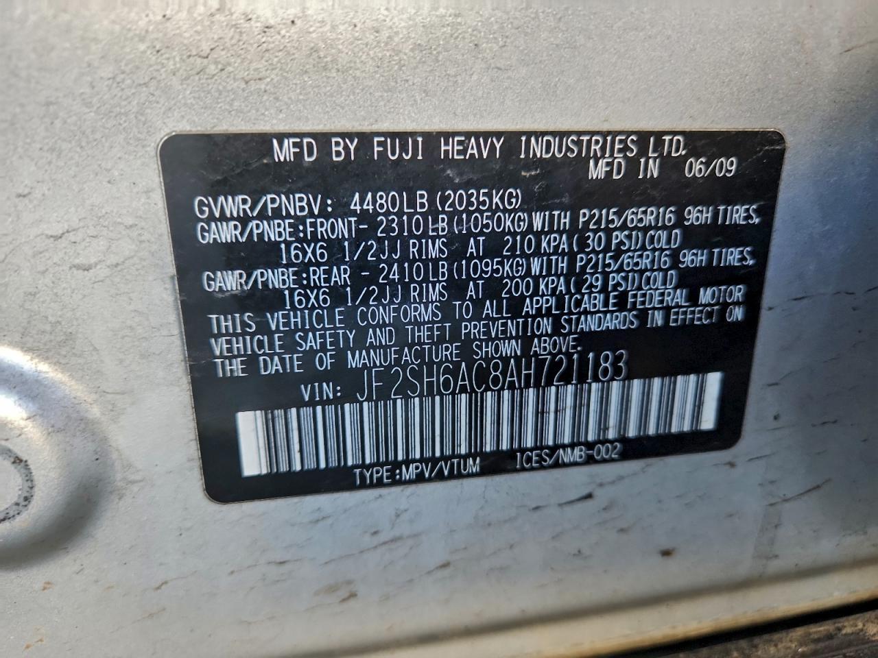 2010 Subaru Forester 2.5x