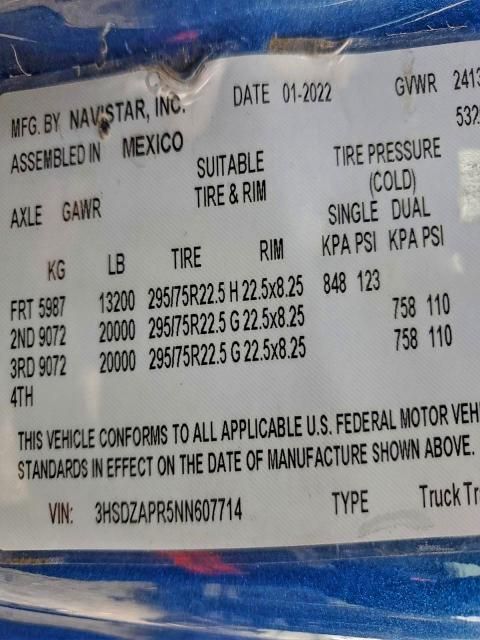 2022 International LT625 Semi Truck