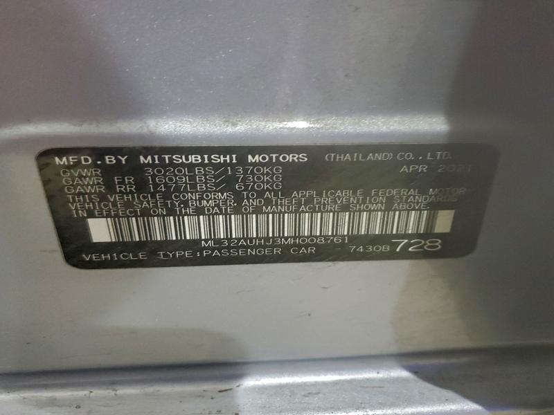 2021 Mitsubishi Mirage es