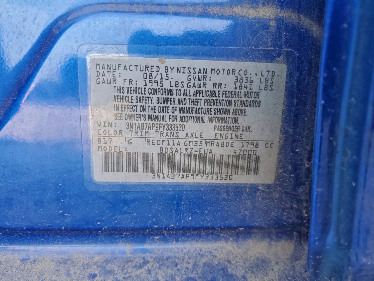 2015 Niss Sentra sr