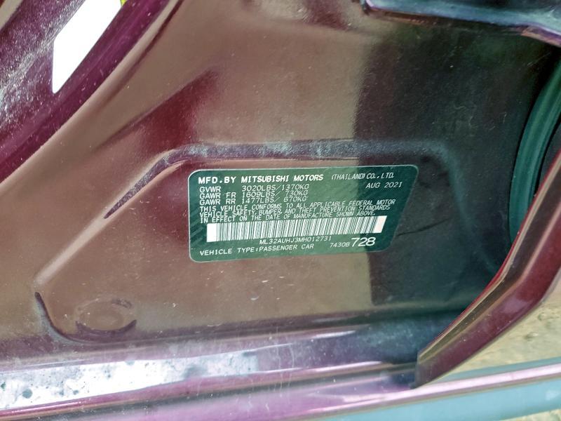 2021 Mitsubishi Mirage es