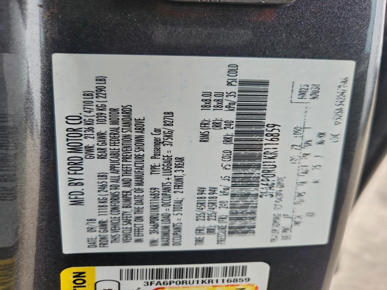 2019 Ford Fusion Titanium