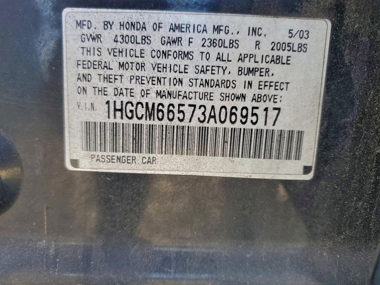 2003 Honda Accord ex
